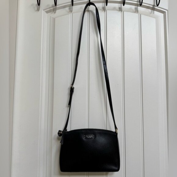 Kate Spade New York Jeanne Black Leather CrOne Sizesbody Bag. 9.5 by 6 by 3 - Picture 3 of 14